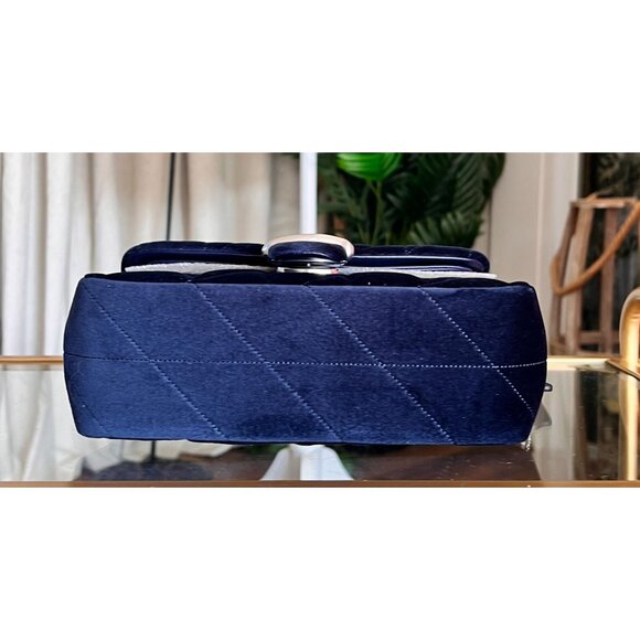 NEW WITH TAGS!! SOLD OUT!  AUTHENTIC Coach Blue Velvet Quilted Tabby 20 - Picture 7 of 14